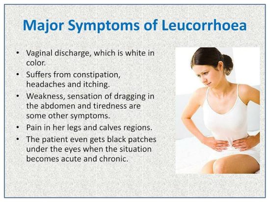 Symptoms of Leucorrhoea